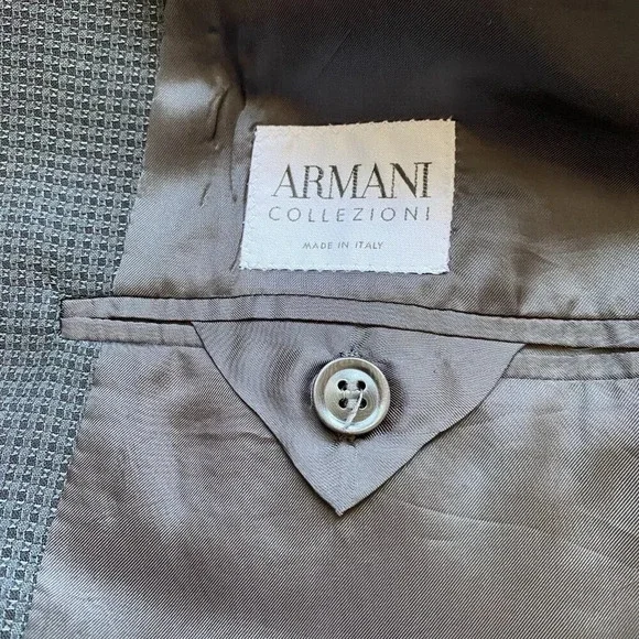 Giorgio Armani Collezioni Men's 42R* Wool Sport Coat Dinner Jacket Blazer Gray